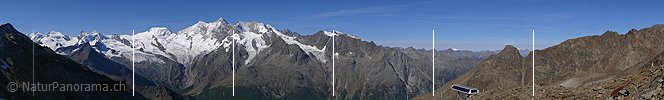 P002501: Hochauflösendes Panoramabild Hohsaas und Mischabel