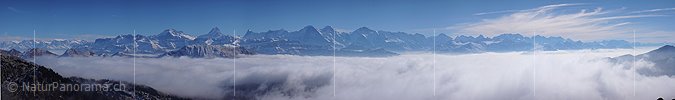 P002755: Panoramabild Nebelmeer vor Berner Alpen