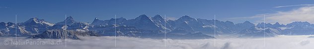 P002765b: Panoramafoto Berner Alpen mit Nebelmeer