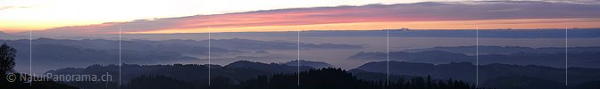 P002887: Panorama Abend über dem Emmental