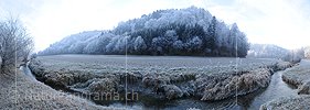 P003007: Panoramafoto Renaturierter Bachlauf