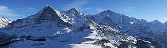 P003136: Hochauflösendes Panoramabild Dreigestirn Eiger, Mönch und Jungfrau