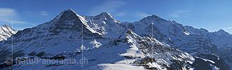 P003136b: Hochauflösendes Panoramafoto Eiger, Mönch und Jungfrau vom Männlichen