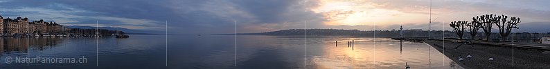 P003301: Panoramabild Morgenstimmung am Genfersee