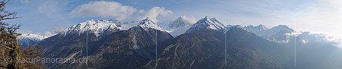 P003381a: Panoramabild Bietschhorngruppe von Süden