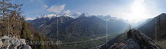 P003382: Panoramabild Rhonetal, Oberwallis