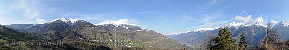 P003384: Panoramabild Bürchen, Unterbäch, Eischoll und Rhonetal