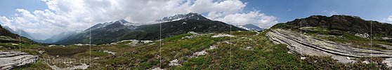 P003833: Panoramabild Urlandschaft auf dem San Bernardinopass, Misox