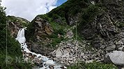 P003922: Panoramabild Wasserfall und Felssturz