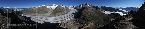 P004023b: Grosspanoramabild Grosser Aletschgletscher vom Eggishorn