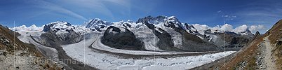 P004048: Grosspanoramabild Gletscherwelt oberhalb Zermatt (Stand 8.2008)