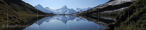 P004140: Panorama Spiegelung der Berner Alpen im Bachalpsee