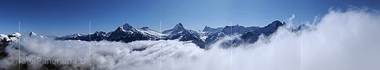 P004141: Panoramabild Wolkenstimmung vor den Berner Hochalpen