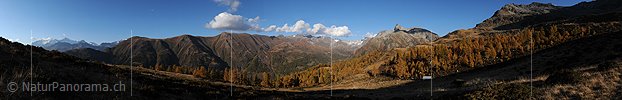P004267: Grosspanoramabild Herbstabend in den Bergen