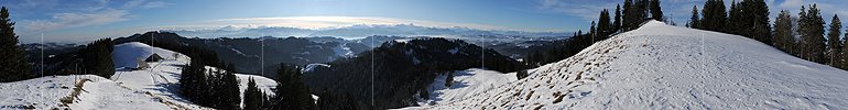P004402: Grosspanoramabild Emmentaler Winterlandschaft