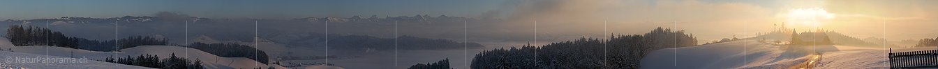 P004501: Grosspanoramabild Winterliche Abendstimmung