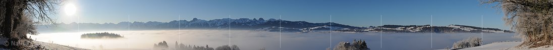 P004551: Panoramabild Nebelmeer über dem Gürbetal
