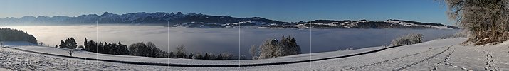 P004552: Grosspanorama Nebelmeer und Stockhornkette vom Belpberg