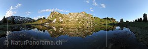 P005098: Grosspanorama Spiegelung in Bergsee (Seebergsee)