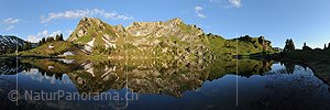 P005098a: Grosspanorama Spiegelung in Bergsee (Seebergsee)