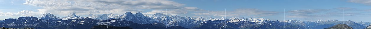 P005145: Panoramabild Kette der Berner Alpen vom Hohgant