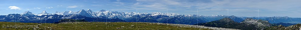 P005157f: Panoramafoto Panorama der Berner Alpen