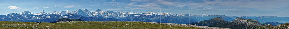 P005157g: Panoramafoto Panorama der Berner Alpen