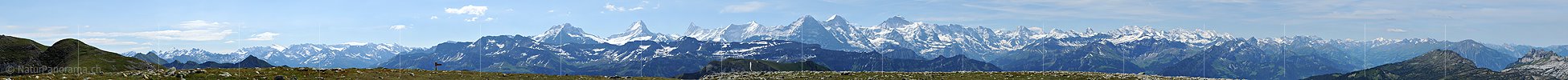 P005159a: Grosses Alpenpanorama der Berner Alpen von Norden