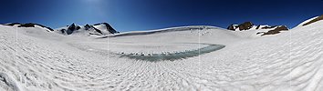 P005234: Grosspanoramabild Bergsee mit magischem Schmelzwasserring