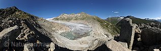 P005522: Grosspanoramabild Alpengletscher mit Gletschersee (Rhonegletscher)