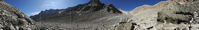 P005650: Panoramabild Toteis und Bächligletscher