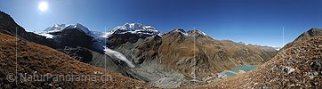 P005710: Grosspanorama Aussicht von der Turtmannhütte
