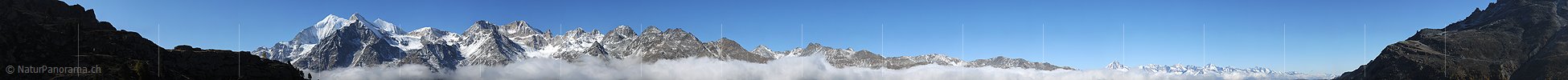 P005746a: Grosspanoramabild Weisshorn, Mattertal und Grächen