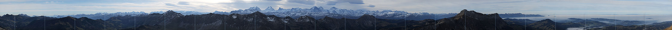 P005807: Grosspanoramabild Alpenkette der Berner Alpen
