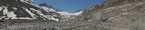 P006273: Panoramabild Gletscherzunge und Gletschervorfeld des Oberaargletschers
