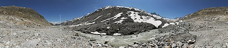 P006274: 360° Panoramabild Gletscherbach und Oberaargletscher (Stand 6.2010)