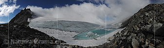 P006364: Panoramabild Wolkenstimmung am Gletschersee (Stand 7.2010)
