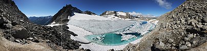 P006372: Panoramabild Gletschersee mit Eisschollen (Stand 7.2010)