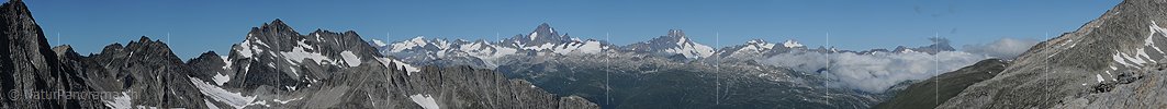 P006381: Panoramabild Berner Alpen von Süden, Schweiz