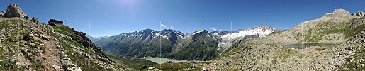 P006433: Panoramabild Bergsee und Bergseehütte