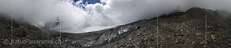 P006543: Panoramafoto Wolkenstimmung am Schwarzberggletscher