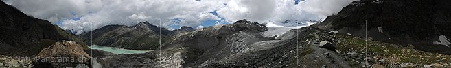 P006554: Panoramabild einer dramatischen Stimmung am Schwarzberggletscher