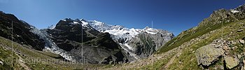 P006589: Panoramafoto Unders Ischmeer und Fieschergletscher von Glattwang