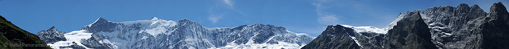 P006599: Panoramafoto Ochs, Gross Fiescherhorn, Walchergrat, Walcherhorn und Eiger