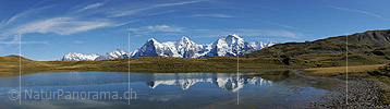 P006720: Panoramafoto Spiegelung mit Eiger, Mönch und Jungfrau