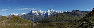 P006722: Panorama Eiger, Mönch und Jungfrau mit Alphütte