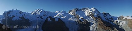 P006752c: Panorama Monte Rosa, Liskamm, Castor, Pollux und Zermatter Breithorn