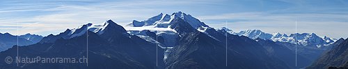 Foto: Panoramafoto Mischabelgruppe vom Augstbordhorn