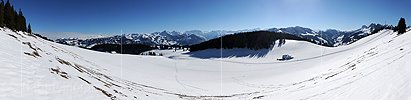 P007108: Panoramic picture winter scenery in the Jaunpass