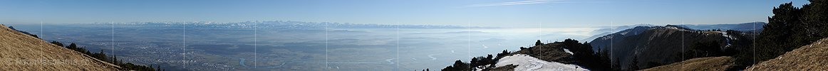 P007184: Panorama Blick von der Hasenmatt über das Mittelland zu den Alpen